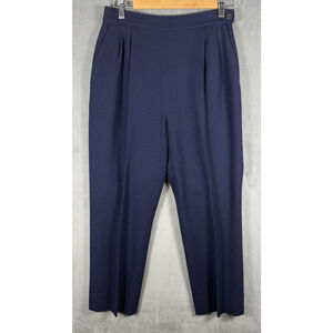 Vintage Pendleton 100%‎ Virgin Wool Lined Pants Size 10 Navy Blue Rise USA